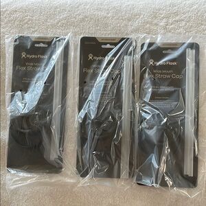 3 NEW Hydro Flask Wide Mouth Flex Straw Cap-